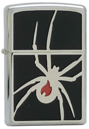 【ZIPPO】ジッポー：#21023/Arachno-Flame Silver Emblem クモ USAカタログ