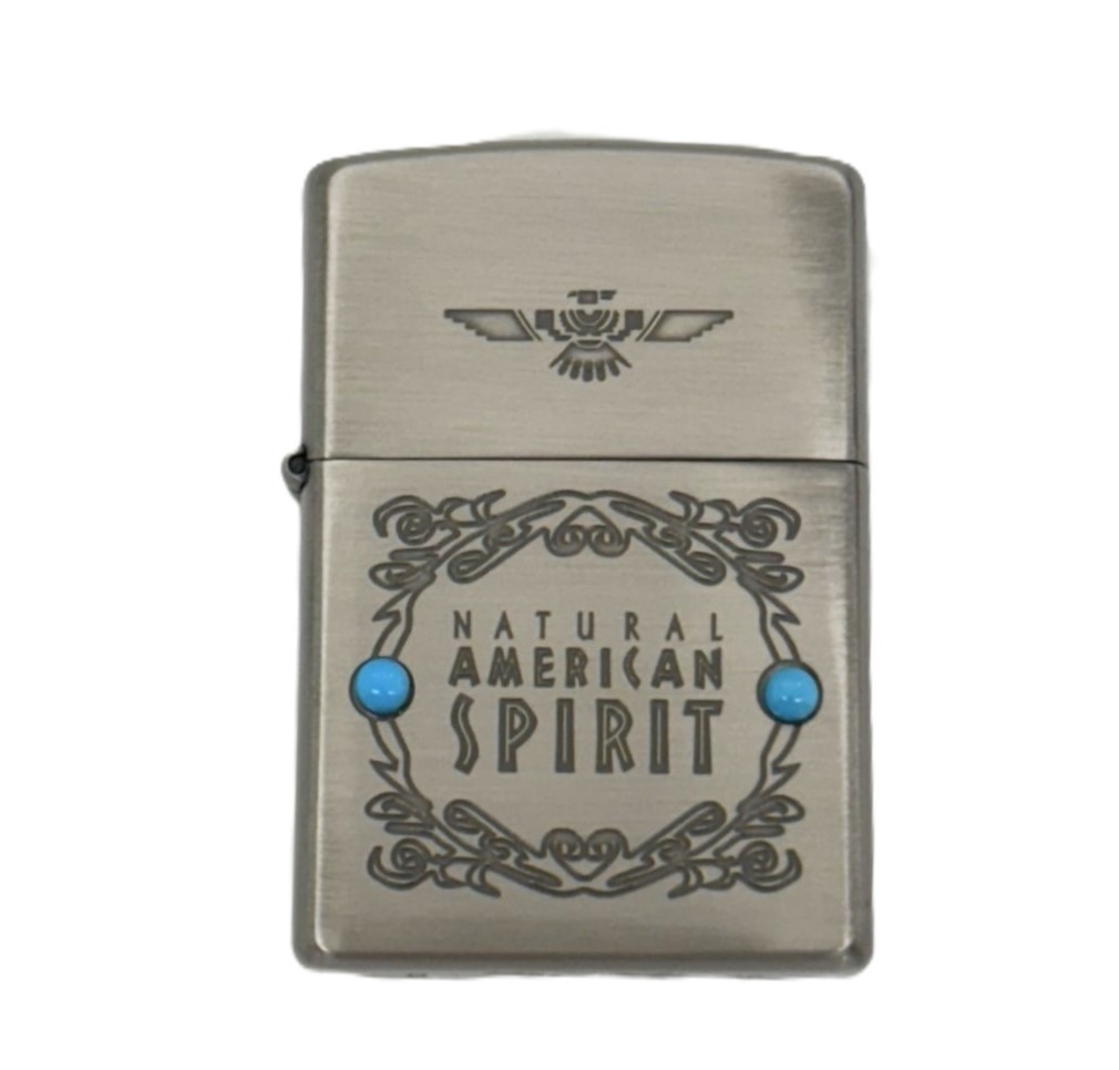 【ZIPPO】ジッポー：2004年製 新品 アメリカンスピリッツ 超希少 ターコイズ付き