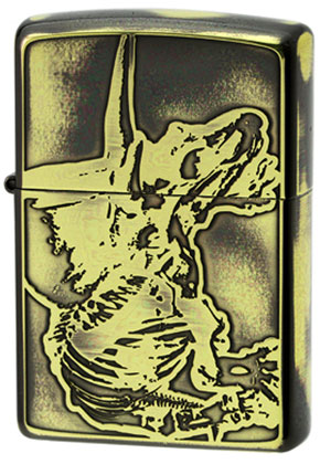 【ZIPPO】ジッポー：ダイナソー/トリケラトプス 両面加工