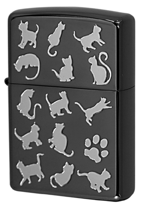 【ZIPPO】ジッポー：キャットパーティー BK