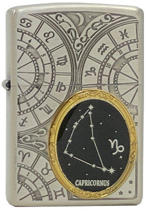 【ZIPPO】ジッポー：12星座メタル/山羊座(12/22～1/19)