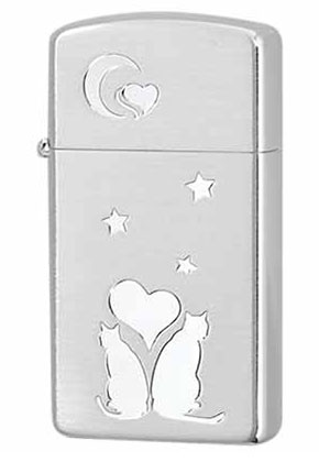 【ZIPPO】ジッポー：16CAT-2H/スリム ネコ