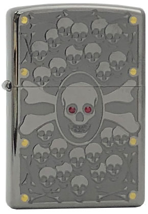 【ZIPPO】ジッポー：200BSKL-BKGMO/両面加工