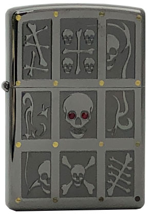 【ZIPPO】ジッポー：200BSKL-BKGPR/両面加工