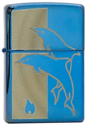 【ZIPPO】ジッポー：#24296/Jumping Dolphins イルカ USAカタログ