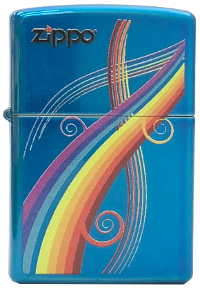 【ZIPPO】ジッポー：#24806/Rainbow Cerulean USAカタログ