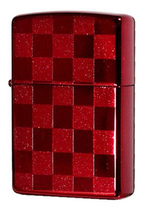 【ZIPPO】ジッポー：25CK-RED/チェック レッド 両面加工