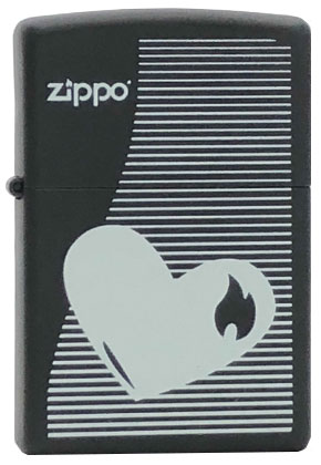 【ZIPPO】ジッポー：#28549/Heart and Lines ハート USAカタログ