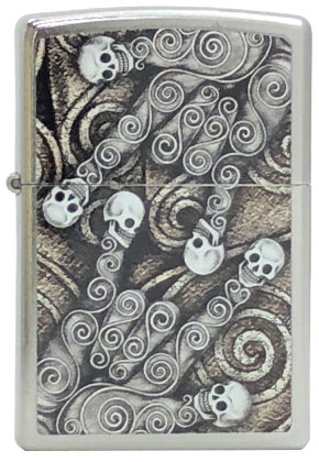 【ZIPPO】ジッポー：#28869/Skull Scroll Hand USAカタログ