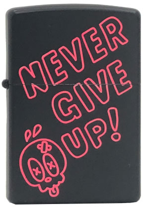 【ZIPPO】ジッポー：2BK-NEVER/FUNNY SKULL