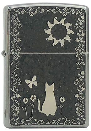 【ZIPPO】ジッポー：2MPP-Cat(GY)/両面加工