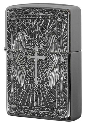 【ZIPPO】ジッポー：2MPP-Cross(GY)/両面加工