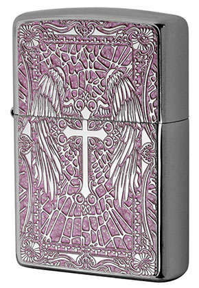 【ZIPPO】ジッポー：2MPP-Cross(PK)/両面加工