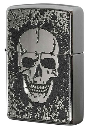 【ZIPPO】ジッポー：2MPP-Skull(GY)/両面加工