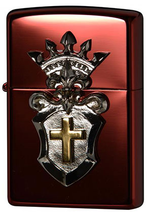 【ZIPPO】ジッポー：2REDM-CRCROSS/METAL EMBLEM