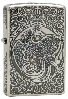 ZIPPO 花札 五光 いぶし銀風加工 ジッポ