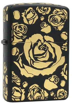 【ZIPPO】ジッポー：BM.G Rose/Black Mat GP Inlay(G・tank) アーマー