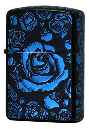 【ZIPPO】ジッポー：BM.Ion Rose(B)/Black Mat Ion Blue アーマー