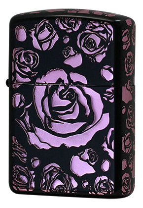 【ZIPPO】ジッポー：BM.Ion Rose(C)/Black Mat Ion Purple アーマー