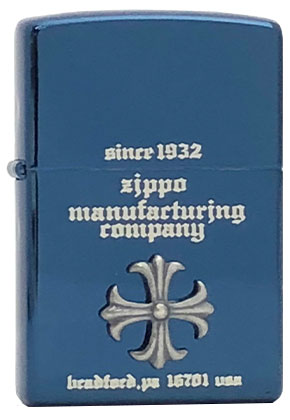 zippo☆アメージング クロス☆イオンブルー☆スワロフスキー☆ジッポ ライター