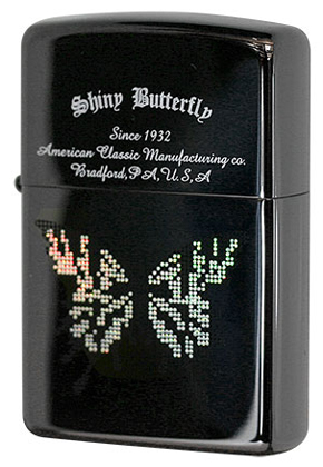 ZIPPO】ジッポー：DT-BK/レインボーバタフライシリーズ