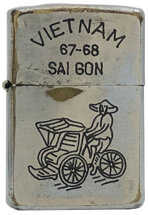 【ZIPPO】ジッポー：ベトナムZIPPO/1967年製造品 人力車