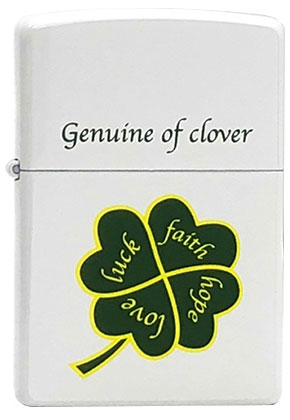 ZIPPO】ジッポー：CLOVER-WH/ジェニュインクローバー