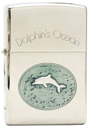 【ZIPPO】ジッポー：Dolphin's Ocean/2002年製