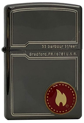 【ZIPPO】ジッポー：ファイヤーフレームメタル BK