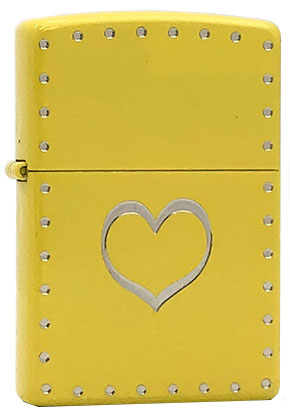 【ZIPPO】ジッポー：パステルハート/イエロー