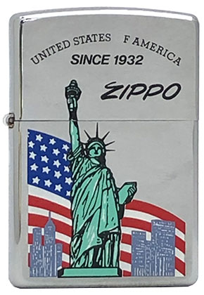 vintage ZIPPO ヴィンテージ　ジッポ シルバー　× 　自由の女神