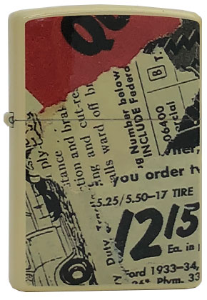 Zippo ジッポー 英字新聞 レトロ 00年製