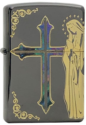 【ZIPPO】ジッポー：シェルマリアBN/GD 2面加工