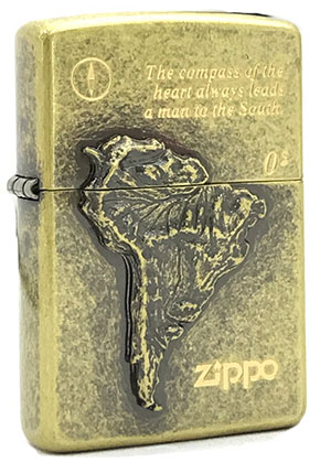 【ZIPPO】ジッポー：立体 M AM Yバレル 南アメリカメタル/1997年製