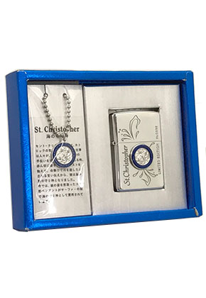 ZIPPO】ジッポー：St.Christopher 限定/2000年製 両面加工