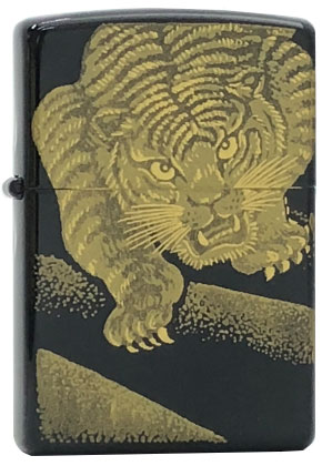 【ZIPPO】ジッポー：本金蒔絵 虎