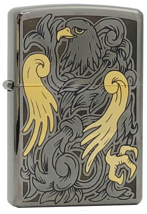 【ZIPPO】ジッポー：Twin Eagle BN/両面加工