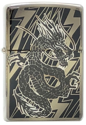 ZIPPO アーマー ドラゴン シェル 2013年製 両面加工 龍