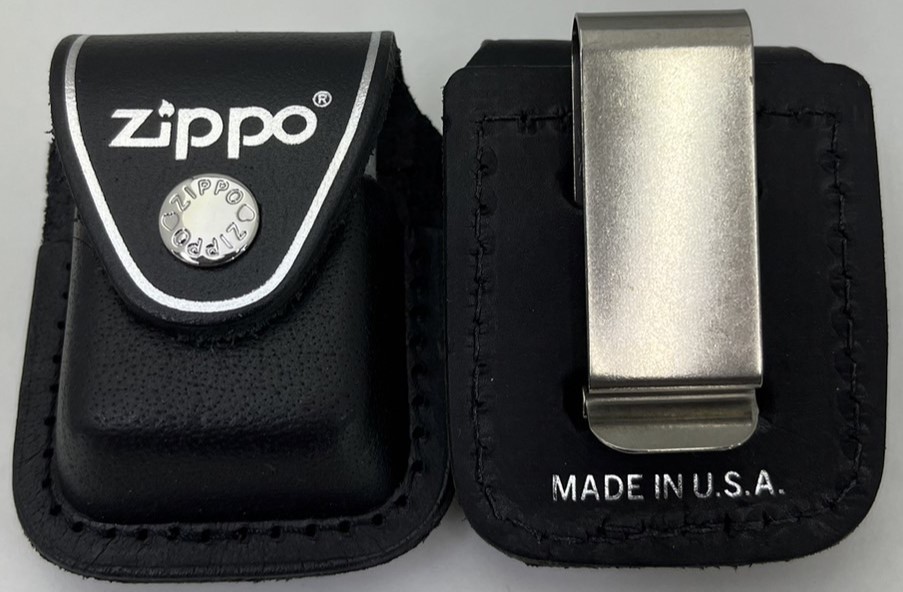 【ZIPPO】ジッポー：ZIPPO社レザーケース クリップ式 黒色