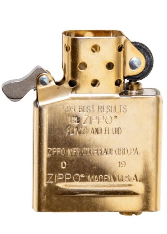 【ZIPPO】ジッポー：インサイドユニット ゴールドメッキ 予備・交換用