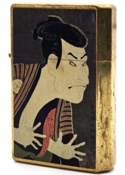 【ZIPPO】ジッポー：三代目大谷鬼次/オイルライター/ワイルドブラス+/フルカラー印刷